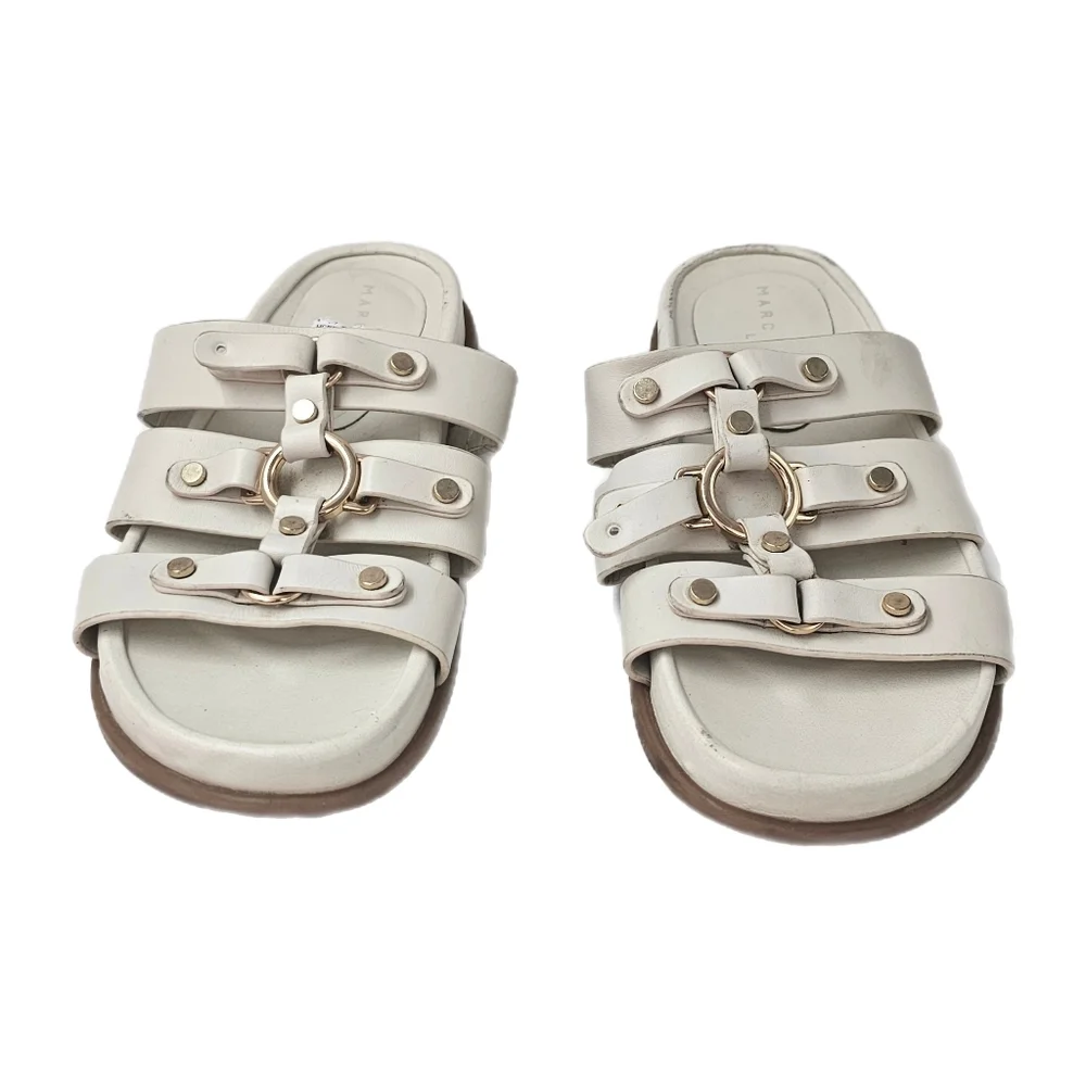 Marc Fisher LTD Verity Strappy Sandal Chic Cream Women’s Size 6 DEFECTIVE